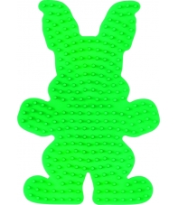 placa pegboard conejo verde para hama beads midi