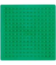 placa pegboard cuadrada verde 7x7 cm para hama beads midi