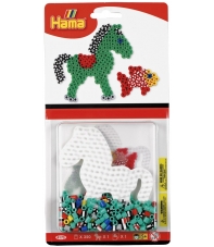 blister bicolor poni (350 piezas y 1 placa pegboard) hama beads midi