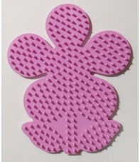 placa pegboard flor rosa para hama beads midi