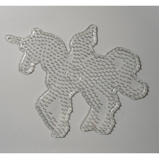 placa pegboard unicornio transparente para hama beads midi
