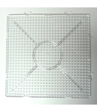 placa pegboard cuadrada trasparente 15 X15 cm conectable para nabbi y photopearls