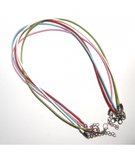 collares cuerda de cera con cierre mosquetón 43,5 cm hama beads