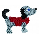pack de inicio pequeño mundo perro y loro (2000 piezas y 2 placas pegboards) hama beads midi