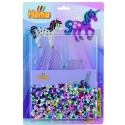 blister unicornio 2 (2000 piezas y 1 placa pegboard) hama beads midi