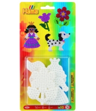 blister 3 placas pegboards (perro, flor y princesa pequeñas) para hama beads midi