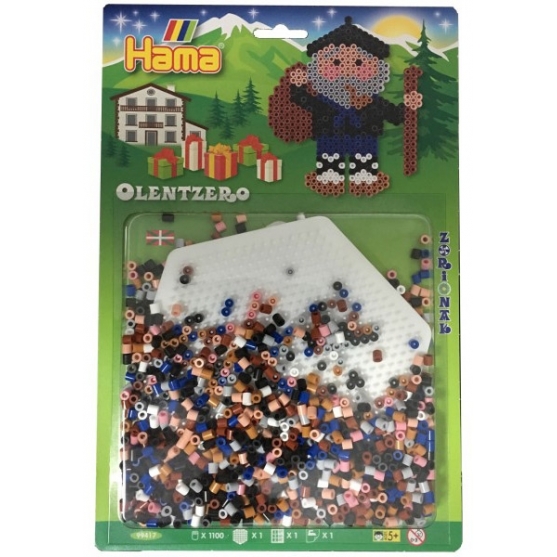 blister olentzeero (1100 piezas y 1 placa pegboard) hama beads midi