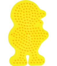 placa pegboard pollito amarillo para hama beads midi