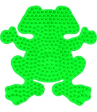 placa pegboard rana verde fluorescente para hama beads midi