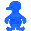 placa pegboard pingüino azul claro para hama beads midi
