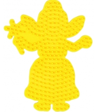 placa pegboard hada amarilla para hama beads midi
