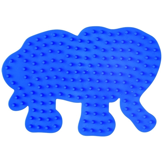 placa pegboard elefante pequeño azul claro para hama beads midi
