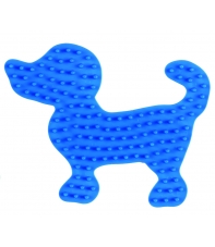 placa pegboard perro pequeño azul claro para hama beads midi