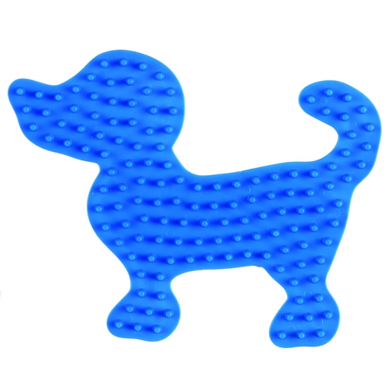 placa pegboard perro pequeño azul claro para hama beads midi