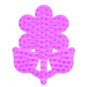 placa pegboard flor pequeña rosa pastel para hama beads midi