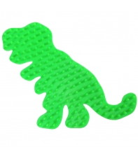 placa pegboard dinosaurio verde fluorescente para hama beads midi