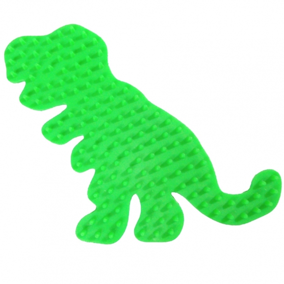placa pegboard dinosaurio verde fluorescente para hama beads midi