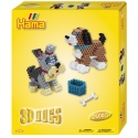 pack de inicio perros 3d (2500 piezas, adhesivo y placa pegboard) hama beads midi