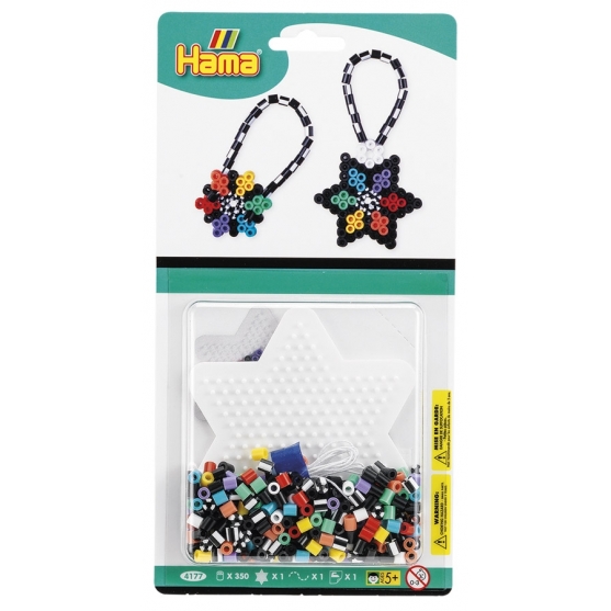 blister bicolor estrella (350 piezas y 1 placa pegboard) hama beads midi