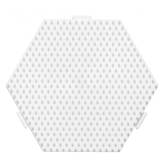 placa pegboard hexagonal 12 cm conectable para hama beads midi