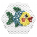 pack 4 placas pegboards hexagonales 12cm conectables para hama beads midi
