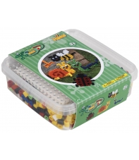 pack de inicio (600 piezas, 4 soportes y 1 placa pegboard) hama beads maxi