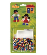 blister cuadrada pequeña ed.3 (450 piezas y 1 placa pegboard) hama beads midi