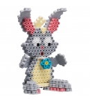 pack de inicio zorro y conejo 3d (2500 piezas, adhesivo, cuerda y placa pegboard) hama beads midi