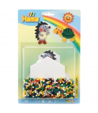 blister hexagonal mediana (1100 piezas y 1 placa pegboard) hama beads midi