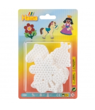 blister 3 placas pegboards (pony, flor y princesa pequeñas) para hama beads midi