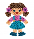 pack de inicio muñecas (2000 piezas, 4 soportes de pie, gemas y placa pegboard) hama beads midi