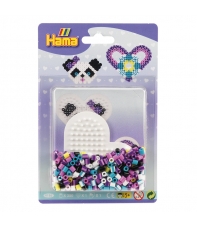 blister bicolor corazón (350 piezas y 1 placa pegboard) hama beads midi