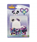 blister bicolor corazón (350 piezas y 1 placa pegboard) hama beads midi
