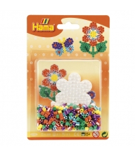 blister bicolor flor (350 piezas y 1 placa pegboard) hama beads midi