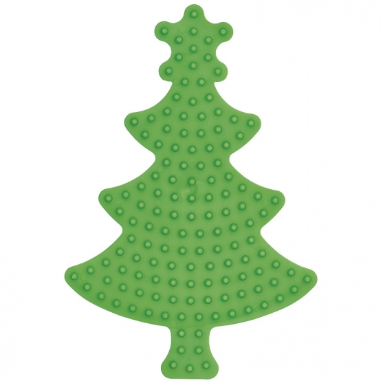placa pegboard árbol de navidad verde para hama beads midi