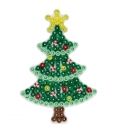 placa pegboard árbol de navidad verde para hama beads midi