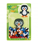 pack blister pingüino (250 piezas y placa pegboard) hama beads maxi