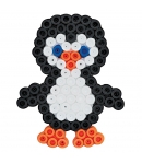 pack blister pingüino (250 piezas y placa pegboard) hama beads maxi