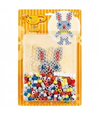 pack blister conejo (250 piezas y placa pegboard) hama beads maxi