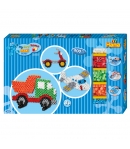 pack de inicio avión y camión (900 piezas, 4 soportes y 2 placas pegboards) hama beads maxi