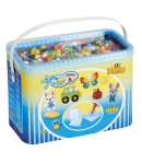 pack de inicio (3000 piezas, bead-tac y 3 placas pegboards) hama beads maxi