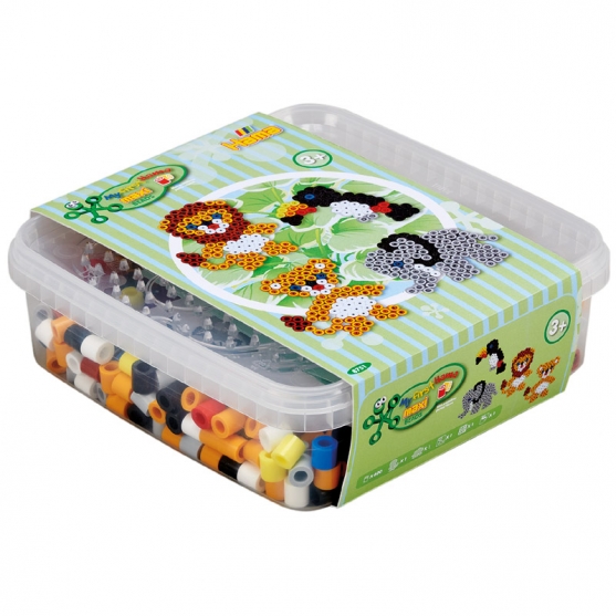 pack de inicio (600 piezas y 2 placas pegboards) hama beads maxi