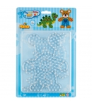 blíster 2 placas pegboards (dinosaurio y osito) para hama beads maxi