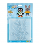 blíster 2 placas pegboards (pingüino y conejo) para hama beads maxi