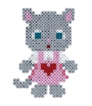 pack de inicio viste a tu gato (2000 piezas, conector y placa pegboard) hama beads midi