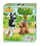 pack de inicio 3d perro y gato (2500 piezas, 2 conectores y 1 placa pegboard) hama beads midi