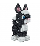 pack de inicio 3d perro y gato (2500 piezas, 2 conectores y 1 placa pegboard) hama beads midi