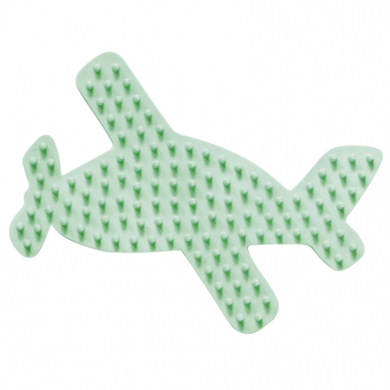 placa pegboard avión verde menta para hama beads midi