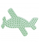 placa pegboard avión verde menta para hama beads midi