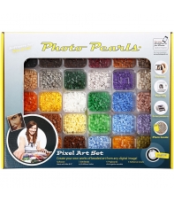 Pixel Art Set Photopearls (7500 piezas, 4 placas, 4 hojas adhesivas, software)